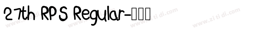27th RPS Regular字体转换